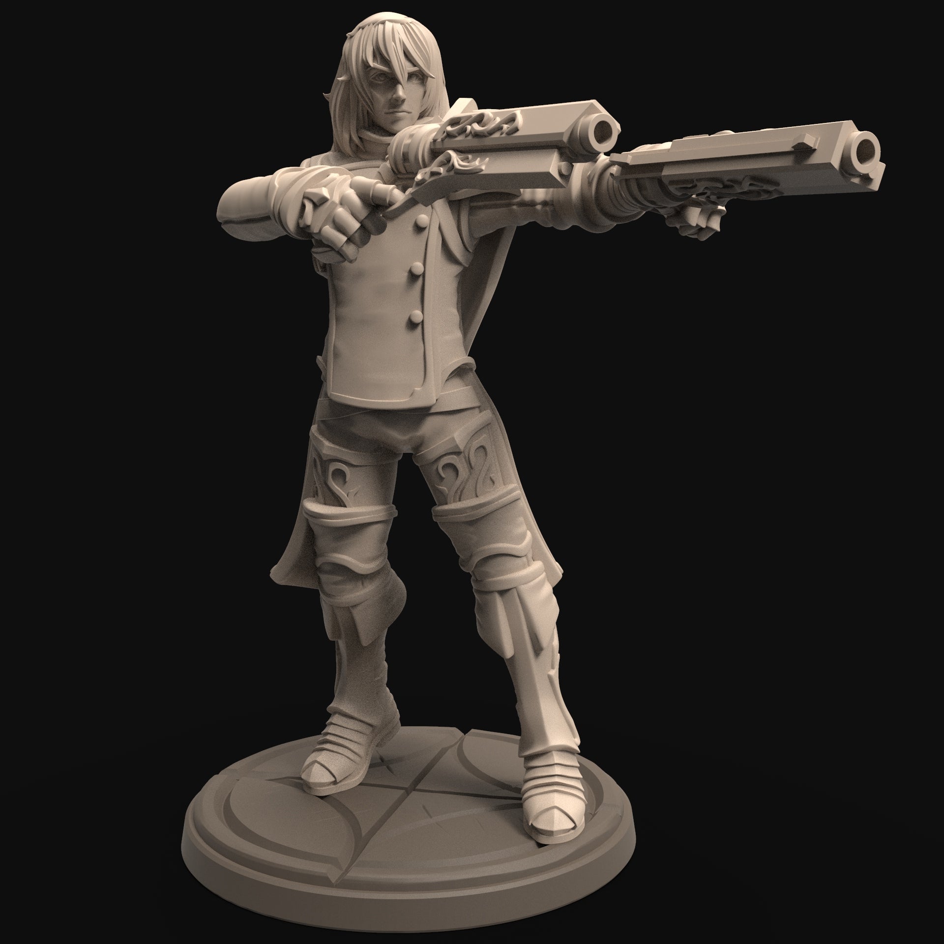 Gunslinger Sniper Miniature High Quality Tabletop RPG 3D 